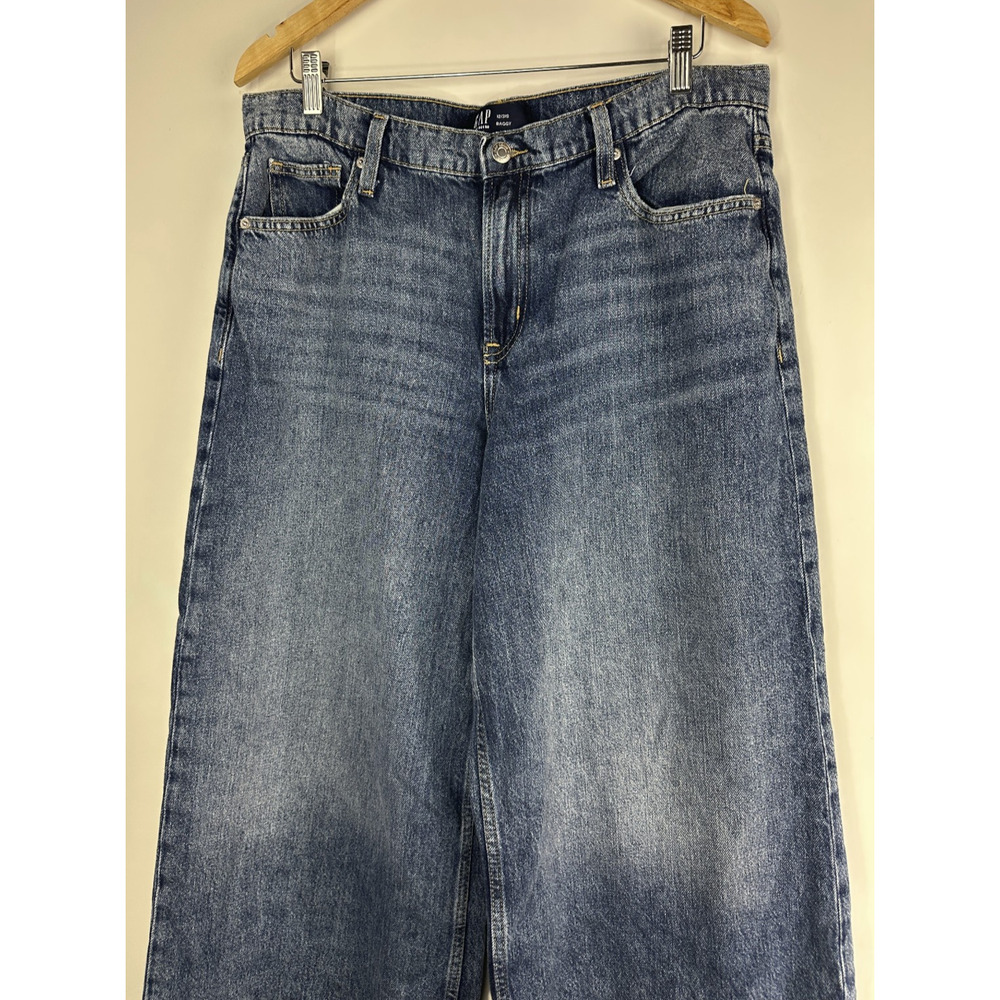 Gap Denim Baggy Wide Leg Dani Jeans 90's Grunge Women's 12/31s 12 31 Short 2025 - Picture 3 of 11
